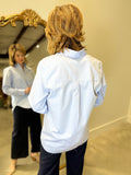 Foxcroft Boyfriend Shirt Blue Wave