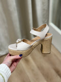 Corkys Daddy's Money Platform Sandal Ivory