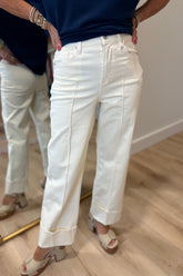 Dear John Holly Wide Cuff Jean Wheat