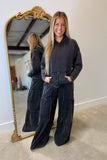 Vintage Washed Palazzo Pants Charcoal