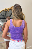 Daily Form Reversible Ribbed Tank Purple
