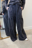 Vintage Washed Palazzo Pants Charcoal