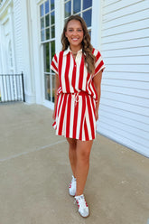 Casual Game Day Skort Set Red