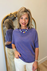 Always Together Off the Shoulder Top Lavender