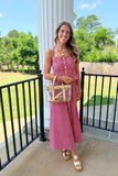 Game Day Gingham Skirt Set Red