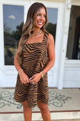 Eye of the Tiger Dress Brown