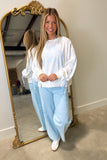 Tennis Club Oversized Pullover White