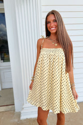 To The Top Polka Dot Dress Yellow
