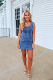 Rivalry Team Denim Romper Dress
