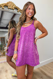 Cozumel Sporty Romper Dress Light Plum