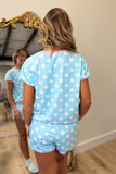 Polka Dots in Pastel Short Set Blue