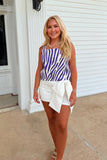 Win Tonight Bow Skort White