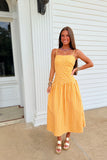 Go For Gold Striped Midi Dress