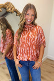London Bubble Hem Top Rustic Winds