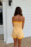 Golden Eagles Striped Overlap Romper