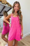 Cozumel Sporty Romper Dress Fuchsia