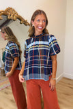 THML Auburn Plaid Top