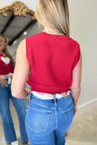 Full of Love Sweater Vest Red