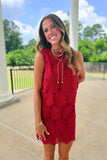 Home Team Floral Skirt Set Crimson