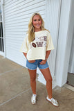 Touchdown Patch Cropped Tee Cream