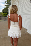 White Out Ruffled Skirt Set