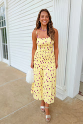 Mike The Tiger Polka Dot Dress Yellow