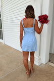 Powder Blue Preview Romper Dress