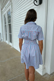 Hotty Toddy Striped Dress Blue