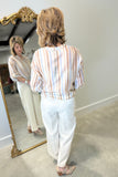 Charlie B Front Knot Blouse Brownie