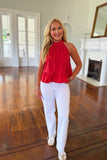 In The Grove Halter Neck Red