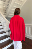 Friday Night Favorite Oversized Top Red