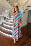 Striped Just Right One Shoulder Dress