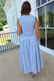 Carolina Stripes Skirt Set Blue