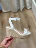 Catalina Espadrille Wedge White
