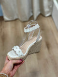 Catalina Espadrille Wedge White