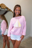 Sail Away Saturday Sweater Pink