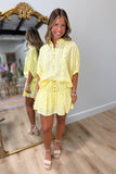 Romanticizing Eyelet Skort Yellow