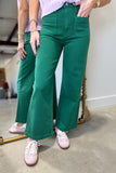 Throw Me Somethin' Green Wide Leg Jean
