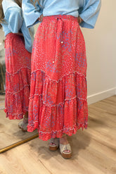 Raspberry Hill Floral Skirt