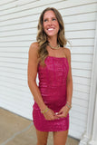 Pink Allure Strapless Homecoming Dress