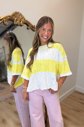 Simply Striped Sweater Yellow