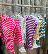 PRE ORDER ADULT E Squared Striped Cap Sleeve Top (various) ETA: NOV 16