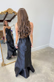 High Society Ruffled Prom Dress Black