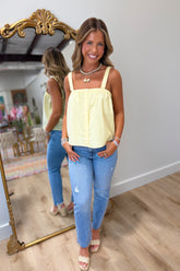 Baylor Button Front Cami Tank Yellow
