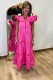 Umgee Pia Ric Rac Dress Pink
