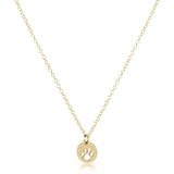 E Newton 16" Necklace Gold Paw Print Gold Disc