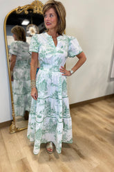 Umgee Capital SS Dress Green