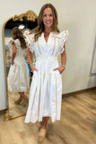 Trim Extraordinary Dress Off White