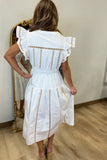 Trim Extraordinary Dress Off White