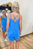 Cozumel Sporty Romper Blue